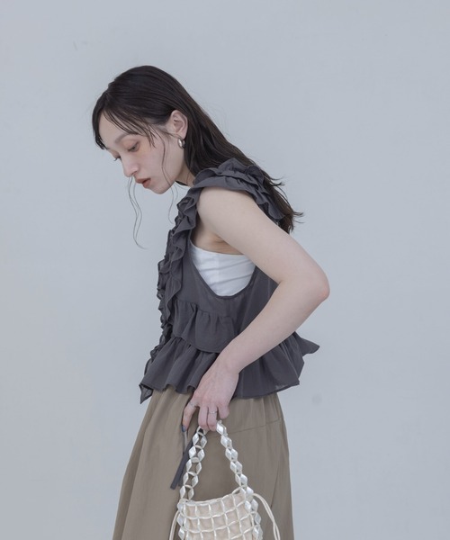 ペプラムフリルドロストベスト（ベスト）｜Eimee Law（エイミーロウ