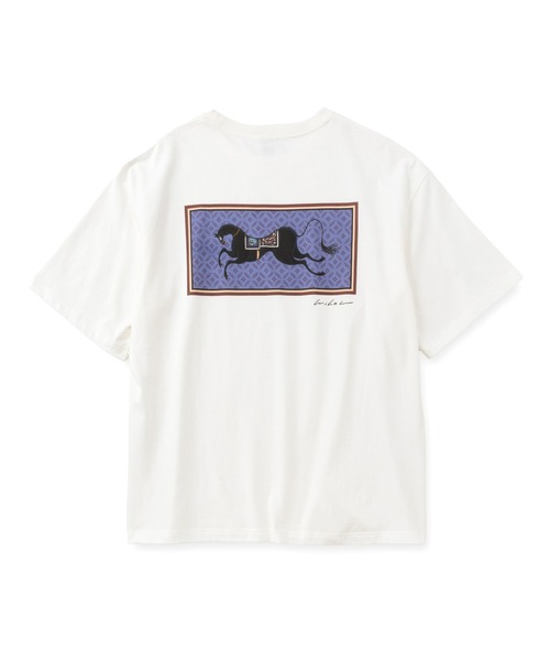 CALEE(キャリー)の「HORSE ART TEE <MIHO MURAKAMI DESIGN>(Tシャツ/カットソー・メンズ・ホワイト・SMALL/MEDIUM/LARGE/X-LARGE)」の4枚目の写真