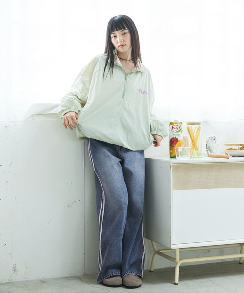 PILIT(ピリット)の「オーバーダイ ラインデニム(デニムパンツ・レディース・サックスブルー/ブルー・LARGE/MEDIUM)」の18枚目の写真