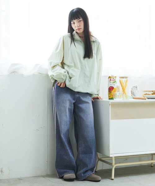 PILIT(ピリット)の「オーバーダイ ラインデニム(デニムパンツ・レディース・サックスブルー/ブルー・LARGE/MEDIUM)」の17枚目の写真