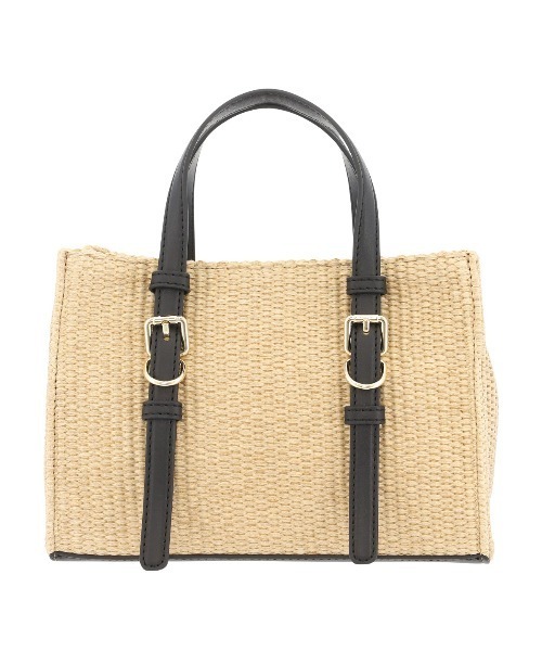 SALON de RUBAN（サロンドルヴァン）の「【SALON de RUBAN / サロン ド ルヴァン】 2wayハンドバッグ 雑材（ハンドバッグ・レディース・ブラック/ホワイト/ブラウン・FREE）」の7枚目の写真