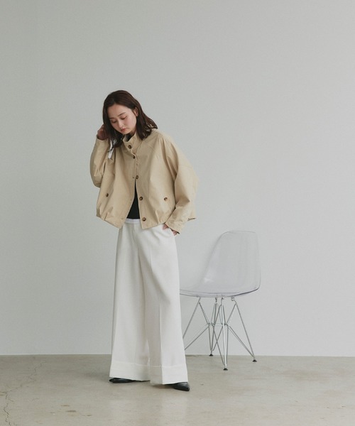 ad thie（アドティエ）の「ロールアップタック ワイドパンツ（スラックス・レディース・ブラウン/ブラック/オフホワイト・LARGE/MEDIUM）」の21枚目の写真