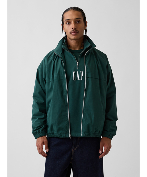 GAP（ギャップ）の「オーバーサイズ トラックジャケット（その他アウター・メンズ・グリーン・XS/S/M/L/XL）」の2枚目の写真