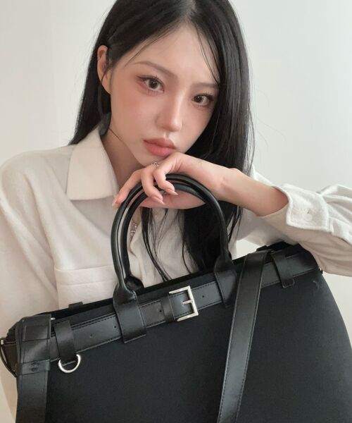 NONOVERSTIC(ノンオーバースティック)の「Black Field Bag (XL)(トートバッグ・レディース・その他・FREE)」の11枚目の写真