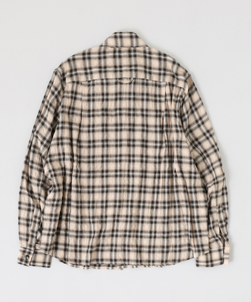 Laid.B(レイドビー)の「Laid.B / レイドビー WET RAG CHECK SHIRT(シャツ/ブラウス・メンズ・ブルー/ブラック/ベージュ・1)」の4枚目の写真