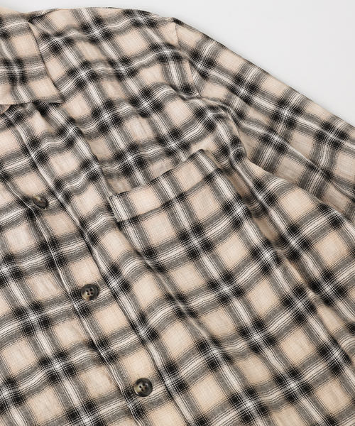 Laid.B(レイドビー)の「Laid.B / レイドビー WET RAG CHECK SHIRT(シャツ/ブラウス・メンズ・ブルー/ブラック/ベージュ・1)」の5枚目の写真