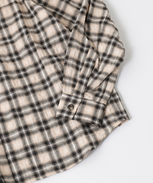 Laid.B(レイドビー)の「Laid.B / レイドビー WET RAG CHECK SHIRT(シャツ/ブラウス・メンズ・ブルー/ブラック/ベージュ・1)」の6枚目の写真