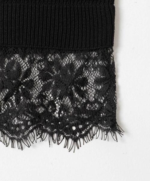 ITEMS URBANRESEARCH(アイテムズ アーバンリサーチ)の「ニットドッキングヘムレース(ニット/セーター・レディース・ベージュ/ブラウン/ブラック・FREE)」の7枚目の写真