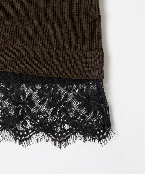 ITEMS URBANRESEARCH(アイテムズ アーバンリサーチ)の「ニットドッキングヘムレース(ニット/セーター・レディース・ベージュ/ブラウン/ブラック・FREE)」の18枚目の写真