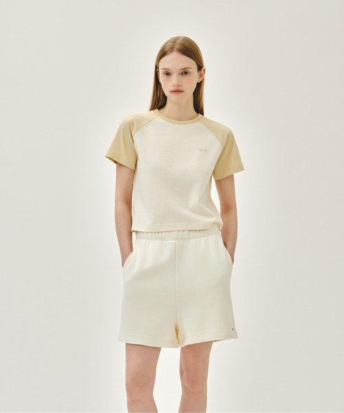 MARITHE + FRANCOIS GIRBAUD（マリテフランソワジルボー）の「W REGULAR LOGO SWEAT SHORTS（スウェットパンツ・レディース・アイボリー/ヘザーグレー/スカイブルー系・SMALL/MEDIUM）」の11枚目の写真