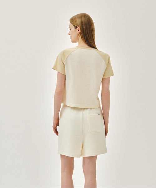 MARITHE + FRANCOIS GIRBAUD（マリテフランソワジルボー）の「W REGULAR LOGO SWEAT SHORTS（スウェットパンツ・レディース・アイボリー/ヘザーグレー/スカイブルー系・SMALL/MEDIUM）」の14枚目の写真