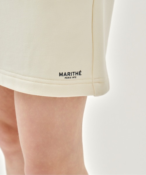 MARITHE + FRANCOIS GIRBAUD（マリテフランソワジルボー）の「W REGULAR LOGO SWEAT SHORTS（スウェットパンツ・レディース・アイボリー/ヘザーグレー/スカイブルー系・SMALL/MEDIUM）」の15枚目の写真