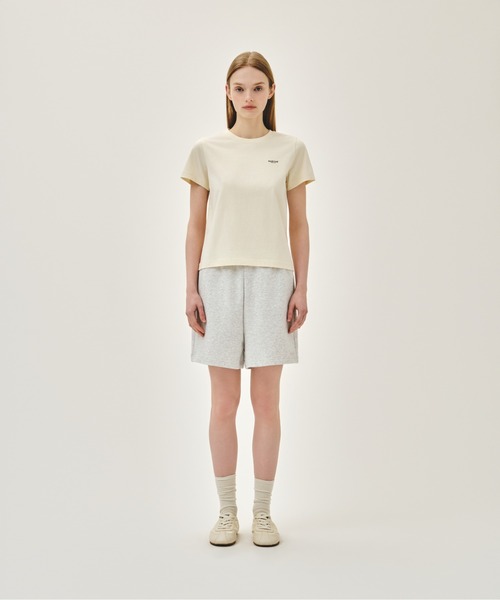 MARITHE + FRANCOIS GIRBAUD（マリテフランソワジルボー）の「W REGULAR LOGO SWEAT SHORTS（スウェットパンツ・レディース・アイボリー/ヘザーグレー/スカイブルー系・SMALL/MEDIUM）」の22枚目の写真