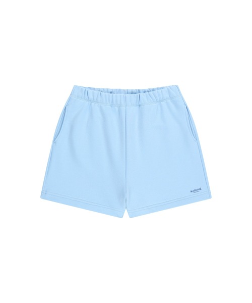MARITHE + FRANCOIS GIRBAUD（マリテフランソワジルボー）の「W REGULAR LOGO SWEAT SHORTS（スウェットパンツ・レディース・アイボリー/ヘザーグレー/スカイブルー系・SMALL/MEDIUM）」の4枚目の写真