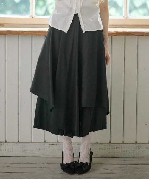 LiLIN(リリン)の「【3色展開】 ボリューム レイヤード ロング スカート(スカート・レディース・イエロー/ホワイト/ブラック・FREE)」の2枚目の写真