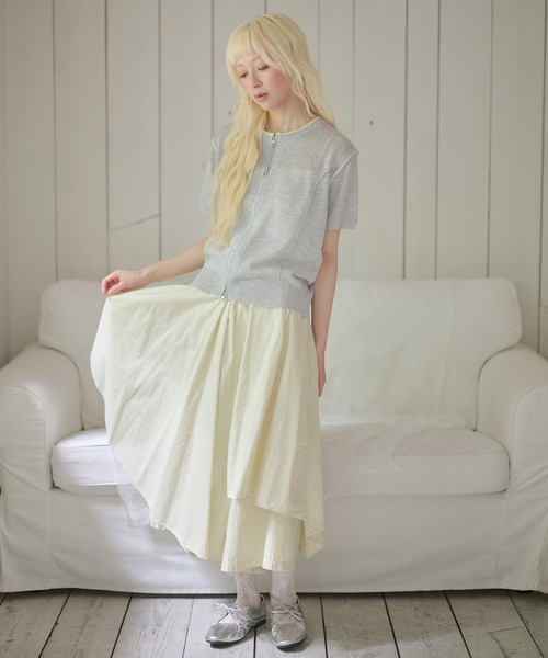 LiLIN(リリン)の「【3色展開】 ボリューム レイヤード ロング スカート(スカート・レディース・イエロー/ホワイト/ブラック・FREE)」の18枚目の写真