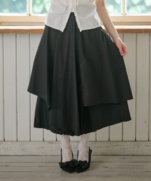 LiLIN(リリン)の「【3色展開】 ボリューム レイヤード ロング スカート(スカート・レディース・イエロー/ホワイト/ブラック・FREE)」の6枚目の写真