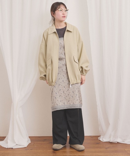 fig Ｌondon（フィグロンドン）の「DICROS AIRO zip blouson（ブルゾン・レディース・チャコールグレー/アイボリー・FREE）」の17枚目の写真