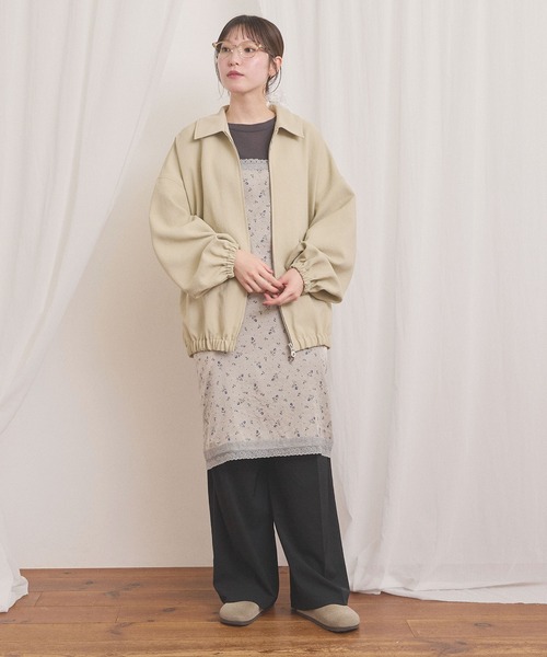 fig Ｌondon（フィグロンドン）の「DICROS AIRO zip blouson（ブルゾン・レディース・チャコールグレー/アイボリー・FREE）」の18枚目の写真