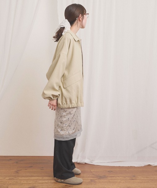fig Ｌondon（フィグロンドン）の「DICROS AIRO zip blouson（ブルゾン・レディース・チャコールグレー/アイボリー・FREE）」の6枚目の写真
