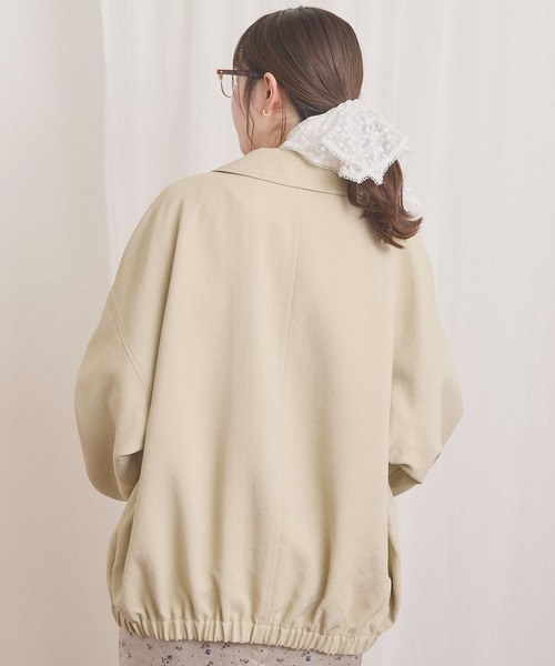 fig Ｌondon（フィグロンドン）の「DICROS AIRO zip blouson（ブルゾン・レディース・チャコールグレー/アイボリー・FREE）」の9枚目の写真