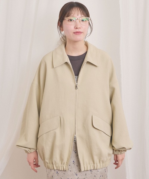 fig Ｌondon（フィグロンドン）の「DICROS AIRO zip blouson（ブルゾン・レディース・チャコールグレー/アイボリー・FREE）」の14枚目の写真