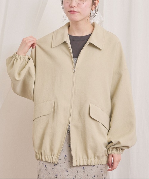 fig Ｌondon（フィグロンドン）の「DICROS AIRO zip blouson（ブルゾン・レディース・チャコールグレー/アイボリー・FREE）」の16枚目の写真