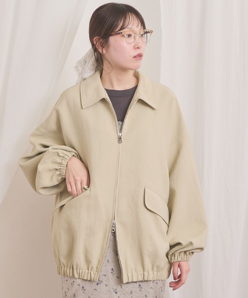 fig Ｌondon（フィグロンドン）の「DICROS AIRO zip blouson（ブルゾン・レディース・チャコールグレー/アイボリー・FREE）」の19枚目の写真