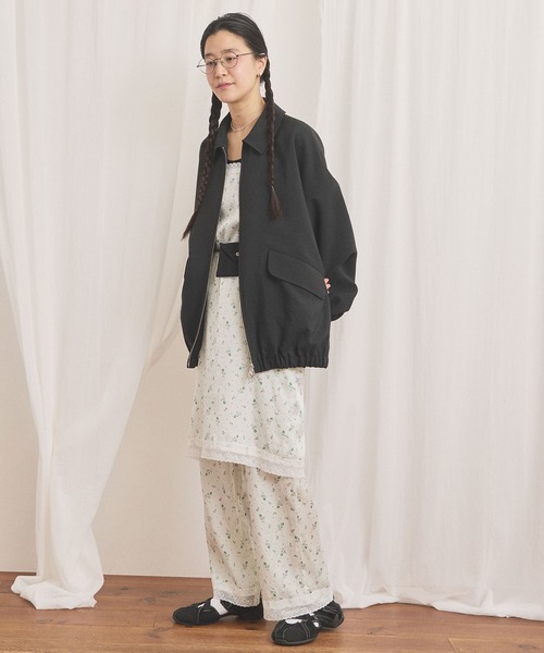 fig Ｌondon（フィグロンドン）の「DICROS AIRO zip blouson（ブルゾン・レディース・チャコールグレー/アイボリー・FREE）」の11枚目の写真
