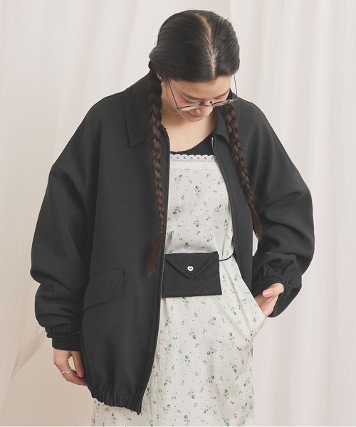 fig Ｌondon（フィグロンドン）の「DICROS AIRO zip blouson（ブルゾン・レディース・チャコールグレー/アイボリー・FREE）」の22枚目の写真