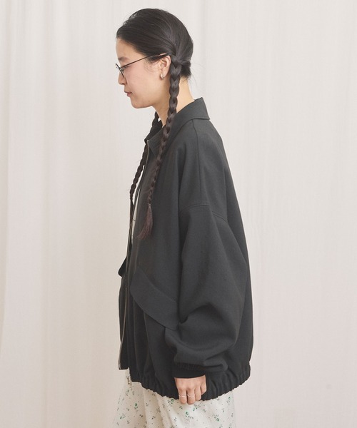 fig Ｌondon（フィグロンドン）の「DICROS AIRO zip blouson（ブルゾン・レディース・チャコールグレー/アイボリー・FREE）」の13枚目の写真