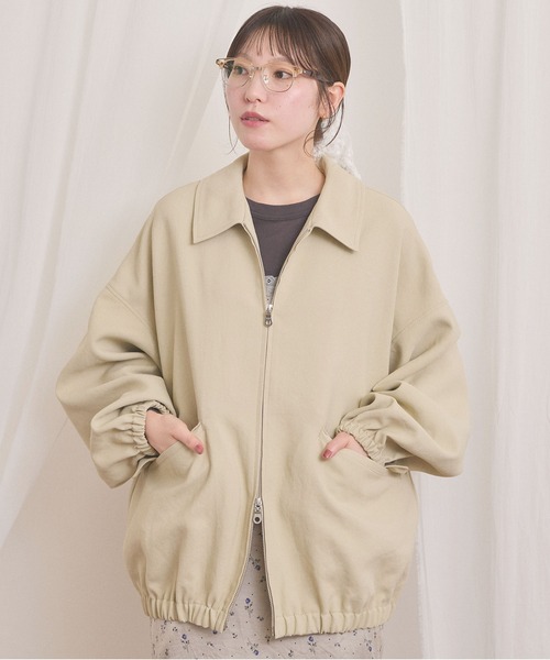 fig Ｌondon（フィグロンドン）の「DICROS AIRO zip blouson（ブルゾン・レディース・チャコールグレー/アイボリー・FREE）」の7枚目の写真