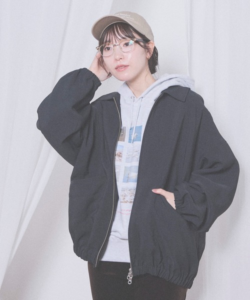 fig Ｌondon（フィグロンドン）の「DICROS AIRO zip blouson（ブルゾン・レディース・チャコールグレー/アイボリー・FREE）」の20枚目の写真