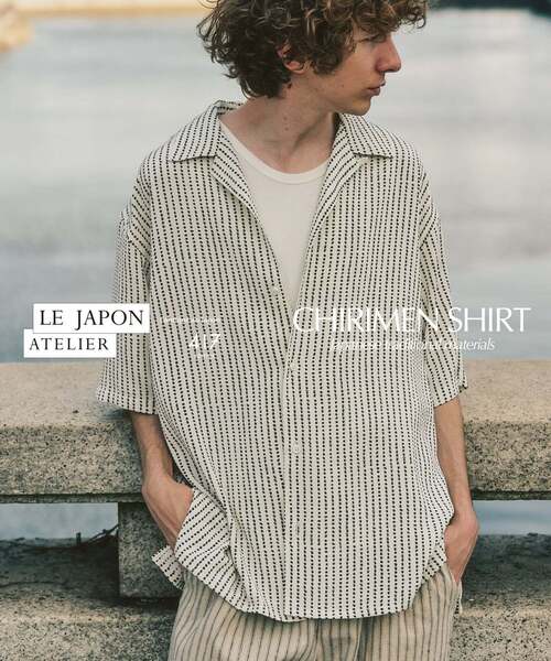 うめ吉 約70cm LE JAPON CHIRIMEN シャツ（シャツ/ブラウス）｜417 EDIFICE（フォー