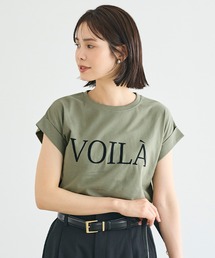 フレンチスリーブプリントTシャツ