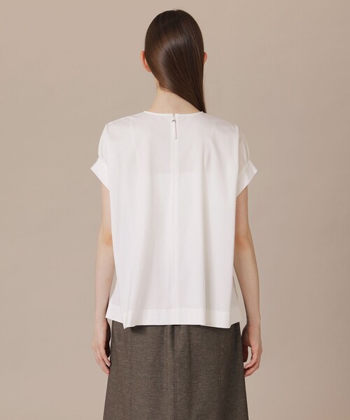 MACKINTOSH LONDON（マッキントッシュ ロンドン）の「【WEB・一部店舗限定】トリコットジャージプルオーバー（Tシャツ/カットソー・レディース・ネイビー/オフホワイト・38）」の7枚目の写真