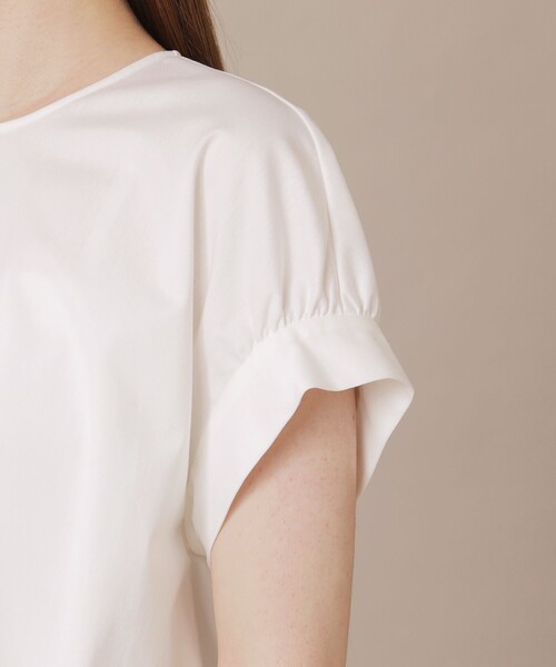 MACKINTOSH LONDON（マッキントッシュ ロンドン）の「【WEB・一部店舗限定】トリコットジャージプルオーバー（Tシャツ/カットソー・レディース・ネイビー/オフホワイト・38）」の8枚目の写真
