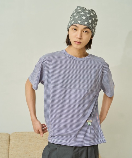 common gull products.(コモンガルプロダクツ)の「ぼんやり明るい朝にボーダーTシャツ(Tシャツ/カットソー・レディース・ブラウン系/サックスブルー系/イエロー系・SMALL/MEDIUM/LARGE)」の19枚目の写真