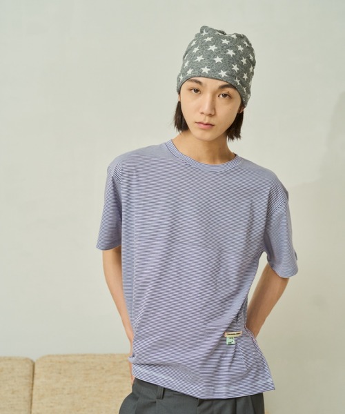 common gull products.(コモンガルプロダクツ)の「ぼんやり明るい朝にボーダーTシャツ(Tシャツ/カットソー・レディース・ブラウン系/サックスブルー系/イエロー系・SMALL/MEDIUM/LARGE)」の20枚目の写真