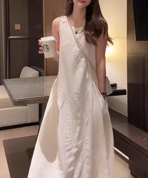 ノースリーブ Aライン ワンピース