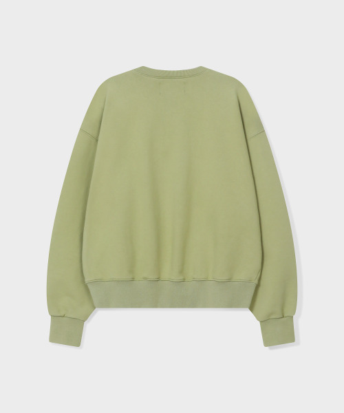 GRUNDEN（グルンデン）の「LEATHER PATCH SWEATSHIRT (VINTAGE GREEN)（スウェット・レディース・その他・OS）」の3枚目の写真