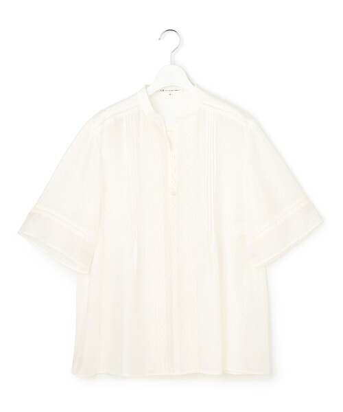 23区（ニジュウサンク）の「【WEB&一部店舗限定】はしごレース シアー トップス（シャツ/ブラウス・レディース・アイボリー系/パイングリーン系/ダルブルー系/ブラック系/ダークブラウン系・38）」の18枚目の写真