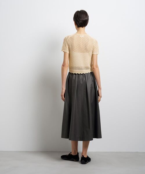 LANVIN en Bleu（ランバンオンブルー）の「シアーラメレースニット（ニット/セーター・レディース・ブラック/グリーン/ベージュ・38）」の6枚目の写真