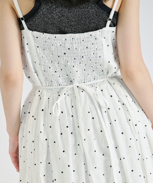 Ezick(エジック)の「Assorted cotton lace camisole dress/アソートコットンレースキャミワンピース(ワンピース・レディース・ホワイト/オフホワイト・FREE)」の3枚目の写真