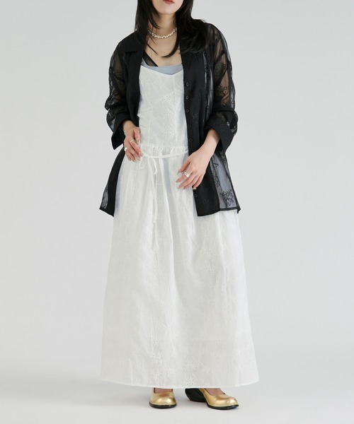 Ezick(エジック)の「Assorted cotton lace camisole dress/アソートコットンレースキャミワンピース(ワンピース・レディース・ホワイト/オフホワイト・FREE)」の17枚目の写真