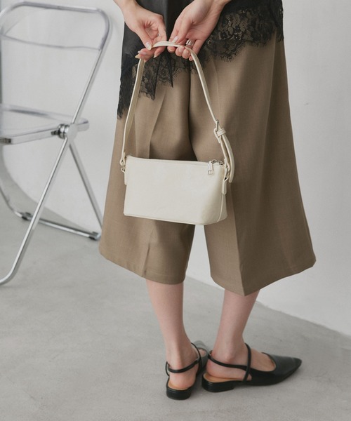 ad thie(アドティエ)の「パステルカラー 2way ショルダーバッグ(ショルダーバッグ・レディース・ピンク/ブラック/ライトブルー/アイボリー・FREE)」の11枚目の写真