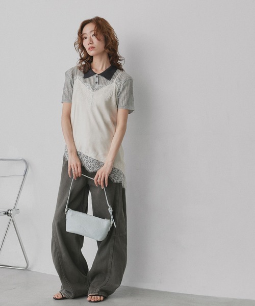 ad thie(アドティエ)の「パステルカラー 2way ショルダーバッグ(ショルダーバッグ・レディース・ピンク/ブラック/ライトブルー/アイボリー・FREE)」の13枚目の写真