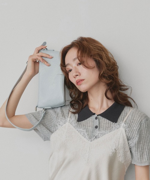 ad thie(アドティエ)の「パステルカラー 2way ショルダーバッグ(ショルダーバッグ・レディース・ピンク/ブラック/ライトブルー/アイボリー・FREE)」の16枚目の写真