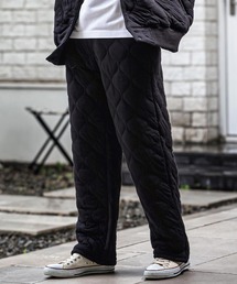 mp15181-Wave Quilted Wide Straight Pants キルティングワイドストレートパンツ(A73526cmb)