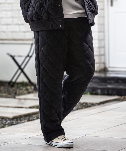 CAMBIO(カンビオ)の「mp15181-Wave Quilted Wide Straight Pants キルティングワイドストレートパンツ(A73526cmb)(その他パンツ・メンズ・ベージュ/ブラック・M/S/L)」の9枚目の写真